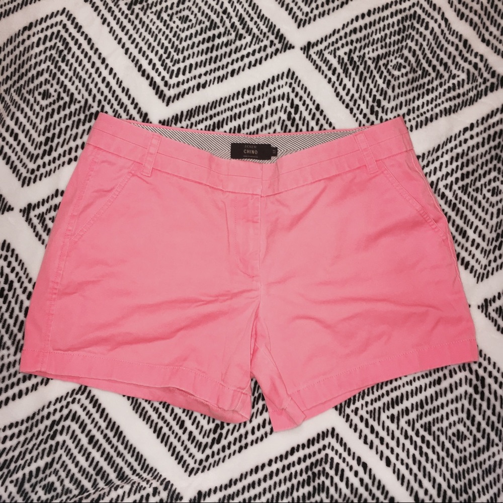 Pink J. Crew Chino Shorts